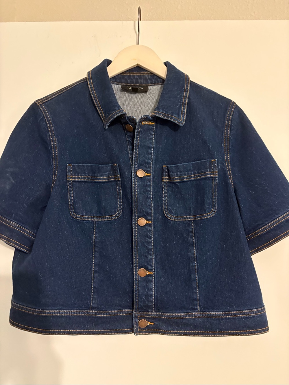 Talbots short sleeved denim jacket.